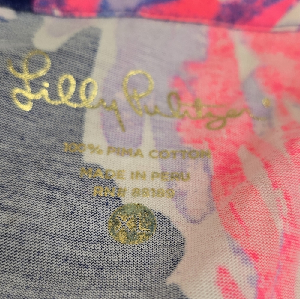 Lilly Pulitzer Merrit Dress True Blue Paradise Point XL - Picture 2 of 5